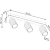 Image de SOLLUX LIGHTING Spot pour plafond Karbon, blanc, longueur 45 cm, aluminium, à 3 lampes.