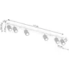 Image de SOLLUX LIGHTING Spot pour plafond carbone, blanc, longueur 117 cm, aluminium, à 6 lampes.