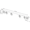 Image de SOLLUX LIGHTING Spot pour plafond carbone, doré, longueur 117 cm, aluminium, à 6 lampes.