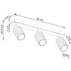 Image de SOLLUX LIGHTING Spot pour plafond carbone, noir, longueur 45 cm, aluminium, à 3 lampes.