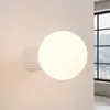 Image de SOLLUX LIGHTING Applique murale ORBI, beige, verre/métal, Ø 12 cm, IP44, G9