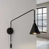 Image de SOLLUX LIGHTING Applique murale LYS, noir, Ø 14 cm, métal, fiche, E14