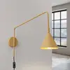 Image de SOLLUX LIGHTING Applique murale LYS, couleur or, Ø 14 cm, métal, fiche, E14
