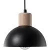 Image de EMIBIG LIGHTING Suspension Seco, Ø 18 cm, noir, métal/bois