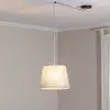 Image de EMIBIG LIGHTING Suspension Ascot, Ø 38 cm, gris, tissu, décentré