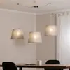 Image de EMIBIG LIGHTING Suspension Ascot, gris, tissu, 3 lampes, décentré