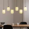Image de EMIBIG LIGHTING Suspension Verdi, longueur 115 cm, noir/opale, verre, 6 lampes