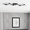 Image de EMIBIG LIGHTING Spot pour plafond Bet, longueur 100 cm, noir, métal, à 6 lampes.