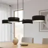 Image de EMIBIG LIGHTING Suspension Drumz 4, noir, tissu/acier, longueur 80 cm, E14