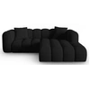 Image de Maison Héritage - Canapé d'angle Droit Modulaire Arden 3 Places noir - 238x190x70 cm OS