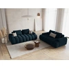 Image de Maison Héritage - Canapé velours Kimi 2 Places pétrole profond - 175x100x84 cm OS