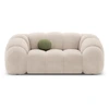 Image de CXL by Christian Lacroix - Canapé Velours Lyna 2 Places beige - 180x114x72 cm OS