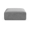 Image de Maison Héritage - Pouf Velours Talia 1 Place Gris - 90x90x40 cm OS