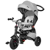 Image de HyperMotion Tricycle Bébé Évolutif 12 Mois-5 Ans - Poussette Pliante avec Siège Pivotant, Habillage Pluie, Roues Pompés, Ceinture Sécurité - Tricycle Enfant Gris