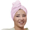 Image de GLOV Serviette Microfibre Cheveux Bouclés Grande-Serviette Cheveux Séchage Rapide Ultra-absorbante Légère Design Turban Élégant Rose