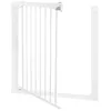 Image de Barrière de sécurité pour porte et escaliers MoMi PAXI PLUS, extensible de 75 à 82 cm, barrière de sécurité pour enfant avec 2 rallonges de 7 et 14 cm incluses, montage à pinces - sans perçage
