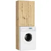 Image de AKORD Armoire de machine à laver FIN 180 - 64 x 180 x 30 cm (l x H x P) - Armoire de conversion avec compartiment de rangement 2 portes et 4 étagères - Armoire de rangement pour sèche-linge - Armoire