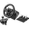 Image de Tracer SimRacer Manual Gearbox Volant 6 en 1, volant de course de jeu avec pédales et levier de vitesses, compatible avec PC/PS4/PS3/XONE/X360/SWITCH