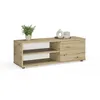 Image de KOBI Viva Armoire TV, 110 cm | Style Fonctionnel | Pattes en Plastique | Meuble sur Pied (chêne Artisan)