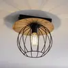 Image de SIGMA Plafonnier Malin, cache rond en bois, à 1 lampe