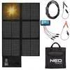 Image de NEO TOOLS Panneau Solaire Pliable 120W 18V avec Modules Solaires -Kit, Régulateur de Charge Solaire Inclus - 2 Ports USB et Un Type C - IP64 Étanche - Léger - pour Batteries 12V - Parfait pour Camper