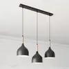 Image de Luminex Suspension Noak 3 lampes longue noir/bois naturel