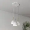 Image de Luminex Suspension Noak à 3 lampes ronde blanc/bois naturel