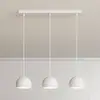 Image de Luminex Suspension Sool, blanche, longueur 65 cm, à 3 lampes, métal, E27