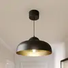 Image de Luminex Suspension Basca, extérieur noir, intérieur doré, à 1 lampe