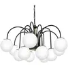 Image de Luminex Suspension Berlin à 12 lampes noir/laiton