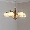 Image de Luminex Lustre Korfu, à 5 lampes, Ø 68 cm, doré antique