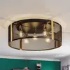 Image de Luminex Plafonnier Lavinia, ruban doré, à 5 lampes