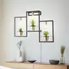 Image de Luminex Applique murale Flores, à 3 lampes, noir/or, avec connecteur