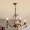 Image de Luminex Lustre Mauro, noir, à 5 lampes, Ø 62 cm, métal, E14