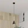 Image de Luminex Suspension Muza, noir/bois clair, Ø 11 cm