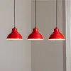 Image de Luminex Suspension Sven, à 3 lampes, rouge, acier, E27