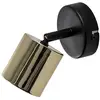 Image de Luminex Spot mural Demia, noir/couleur laiton, 10 cm de large, GU10