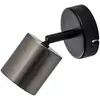 Image de Luminex Spot mural Demia, noir/nickel, 10 cm de large, GU10