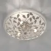 Image de Luminex Plafonnier Arion, crème/or patiné, Ø 63 cm, acier