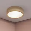 Image de TEMAR LIGHTING Plafonnier Cleo, Ø 28 cm, 2 lampes, bois de chêne, E27