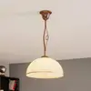 Image de Lamkur Suspension Roma en blanc et marron, à 1 lampe