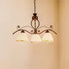 Image de Lamkur Suspension Roma en blanc et marron, à 3 lampes