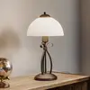 Image de Lamkur Lampe à poser Adoro avec abat-jour en verre, marron