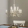 Image de Lamkur Lustre Ayleen en acier, à 10 lampes, blanc