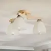 Image de Lamkur Plafonnier Haro, hêtre blanc/blanc, à 3 lampes