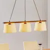 Image de Lamkur Suspension Sweden, à 3 lampes, chêne rustique