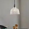 Image de Lamkur Suspension Leana, verre transparent, à 1 lampe, chrome