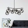 Image de Lamkur Plafonnier Lilou, Ø 53 cm, gris fumé, verre/métal, à 6 lampes.