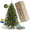 Image de SPRINGOS Sapin de Noël en épicéa du Caucase 180 cm artificiel fabriqué en UE Support en plastique, Vertes