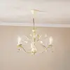 Image de Luminex Lustre Florina avec décor floral, à 3 lampes
